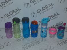 Assorted Disney Frozen Water Bottles, Paw Patrol water Bottles and Sistema Water Bottles