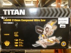 Boxed Titan 1400W 210mm Compound Mitre Saw (307183)