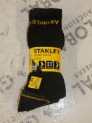 Brand New Packs of 3 Size UK 6 - 11 Stanley Work Socks RRP £6 Per Pack