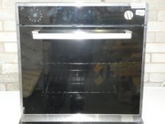 Stainless Steel and Black Glass Fully Integrated Fan Assisted Single Electric Oven