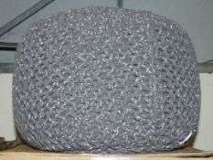 Boxed House Steel 55 x 35cm Knitted Pouffe RRP £90