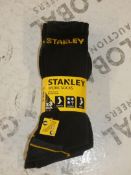 Brand New Packs of 3 Size UK 6 - 11 Stanley Work Socks RRP £6 Per Pack