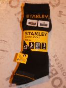 Lot to Contain 5 Packs of 3 Stanley Socks Combined RRP£30