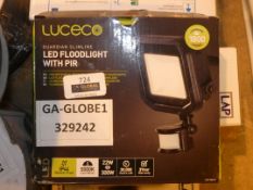 Lot to Contain 4 Assorted Lighting Items to Include Luceco LED Flood Lights with Passive Infra Red
