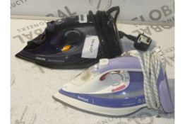 Assorted Boxed and Unboxed Bosch Philips and Tefal Steam Irons