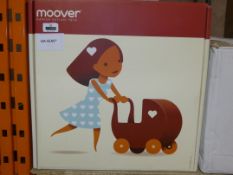 Boxed Moover Danish Design Kids Wooden Push Pram Toy