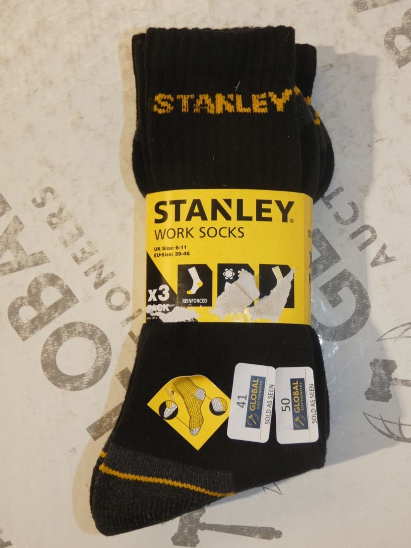 Brand New Packs of 3 Size UK6-11 Stanley Reinforce