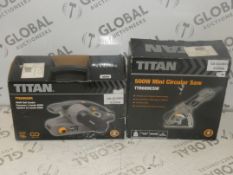 Assorted Items to Include 1 Titan TTB290SDR 900W B