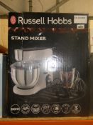 Boxed Russell Hobbs Black and White Stand Mixer RR