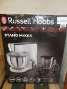 Boxed Russell Hobbs Black and White Stand Mixer RR