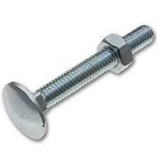Packs of 10 Cup SQ Bolt Galvanised Steel Bolts in