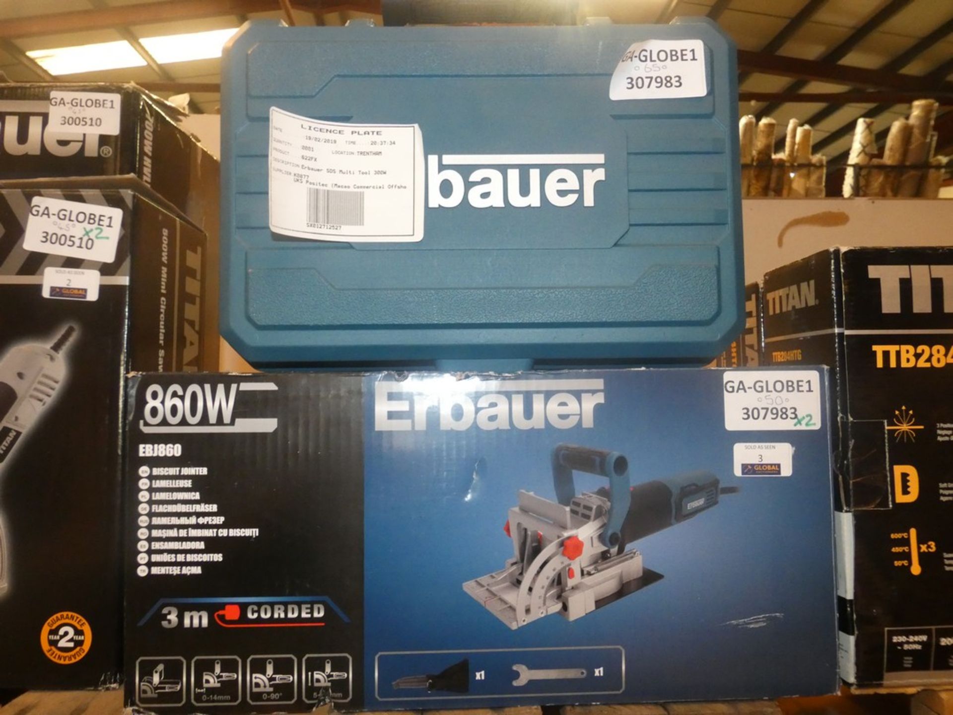 Lot to Contain 1 Erbauer Biscuit Jointer and 1 Erbauer Multi Tool Combined RRP £110