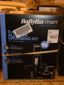 Lot to Contain 2 Babyliss For Men 8in1 All Over Grooming Kit Combined RRP£40
