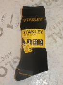 Lot to Contain 5 Brand New Packs of Stanley Work Socks Size 6 - 11 Combined RRP £60