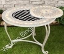 Country Living Cream Mosaic Metal Fire Pit RRP £125