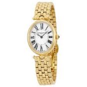 Boxed With Warranty Frederique FC-200MPW2V5B Classics Art Deco Gold-Plated Stainless Steel Watch RRP