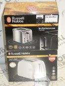 Boxed Assorted Russell Hobbs Buckingham and Texture 2 Slice Toasters RRP £30 Each