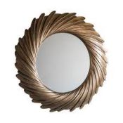 Boxed Gallery Golden Swirl Designer Wall Hanging Mirror (In Need of Attention)
