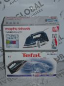 Assorted Morphy Richards Turbo Steam Pro and Tefal Turbo Pro Steam Irons RRP£45-90 each