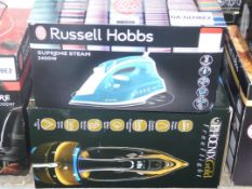 Assorted Items to Include 1 Russell Hobbs Supreme Steam 2400w Iron, 1 Phoenix Gold Free Flight