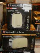 Boxed Russell Hobbs Colours Plus Classic Cream Kettle and Toaster RRP£60