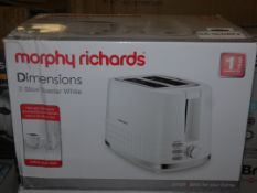 Morphy Richards Dimensions 2 Slice Toaster In White RRP£30each