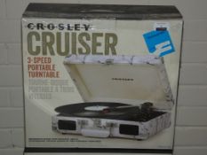 Boxed Assorted Crossley Cruiser 3Speed Portable Turntable Vinyl Record Players and USB Portable