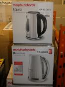 Assorted Items to Include 1 Morphy Richards Equipped 1.7 Jug Kettle In Brushed Stainless Steel and 1