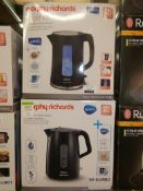 Assorted Items to include 1 Morphy Richards Accents Britta Filter Kettle in Black and 1 Morphy