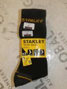 Brand New Packs of 3 Stanley Sizes UK6-11 Work Socks with Reinforced Heels and Toes RRP£6a pack