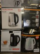 Assorted Items to include 1 Morphy Richards Equip 1.7ltr Jug Kettle, 1 Bosch 1.7ltr Kettle, 2