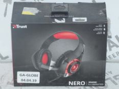 Lot to Contain 4 Boxed Trust Carus and Trust Nero Headsets Combined RRP£100