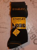 Lot to Contain 10 Packs of 3 Stanley Size UK6-11 Reinforced Work Socks RRP£60 Combined