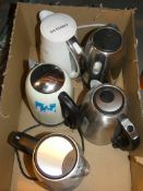 Lot to Contain 5 Kettles from Morphy Richards Breville and Russell Hobbs Combined RRP£100
