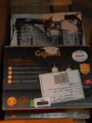 Lot to Contain 3 Boxed Assorted Gigaset Phone Sets to Include an AS405 Duo, A125 Duo and A125 Duo,