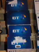 Lot to Contain 4 Boxed Assorted BT Telephone Sets to Include 2 BT 3510 Twin Phone Sets and 2BT3510