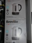 Lot to Contain 2 Boxed Breville Polished Stainless Steel Jug Kettles RRP£80 Combined