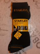 Lot to Contain 10 Packs of 3 Stanley Size UK6-11 Reinforced Work Socks RRP£60 Combined