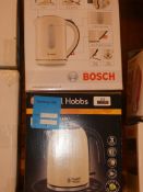 Lot to Contain 2 Boxed Assorted Kettles to Include a Russell Hobbs Colours Plus Kettle and a Bosch