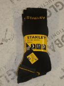 Packs of 3 Stanley Work Socks RRP £6.99 Each