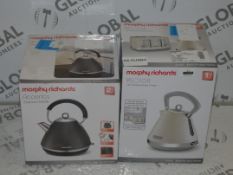 Assorted Items to Include 1 Morphy Richards Vector 1.5ltr Pyramid Kettle In Cream and 1 Morphy