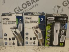 Assorted Items to Include 2 Wahl 14n1 Multigroomers and 1 Wahl Prostubble Trimmer RRP£30each