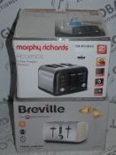 Assorted Items to Include 1 Morphy Richards 4 Slice Toaster and 1 Breville Cream 4 Slice Toaster