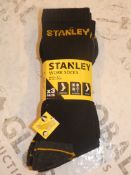 Lot to Contain 10 Brand New Packs of 3 Sizes UK 6-11 Reinforced Stanley Work Socks Combined RRP£60