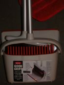 Lot to Contain 2 Assorted Items to Include Oxo Good Grips Dust Pan and Brush and Oxo Micro Fibre Mop