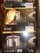 Lot to Contain 2 Boxed Russell Hobbs Rice Cooker and Steamers Combined RRP£60