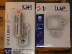 Lot to Contain 5 Lots of Assorted items By LAP to Include Wall Lights Packs of LED Bulbs,