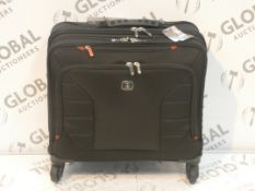 Boxed Wenga Interchange 43cm Deluxe Wheeled Laptop Briefcase with Overnight Compartment RRP£100