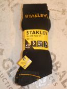 Lot to Contain 10 Brand New Packs of 3 Sizes UK 6-11 Reinforced Stanley Work Socks Combined RRP£60