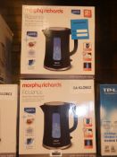 Lot to Contain 2 Morphy Richards Accents Brita Filter Kettles in Black Combined RRP £60